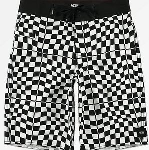 Boy's Vans Checker Boardshorts Swim Trunks